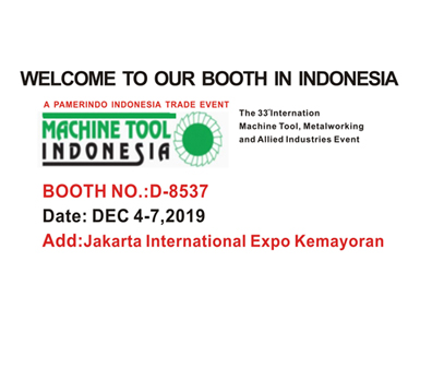 WELCOME TO BOOTH --MACHINE TOOL INDONESIA 2019